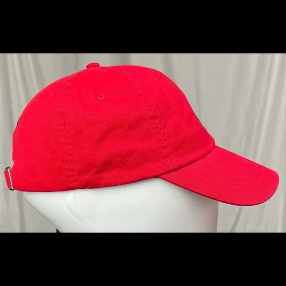 🐎New Polo Ralph Lauren Adjustable Red Hat Cap - Picture 3 of 4